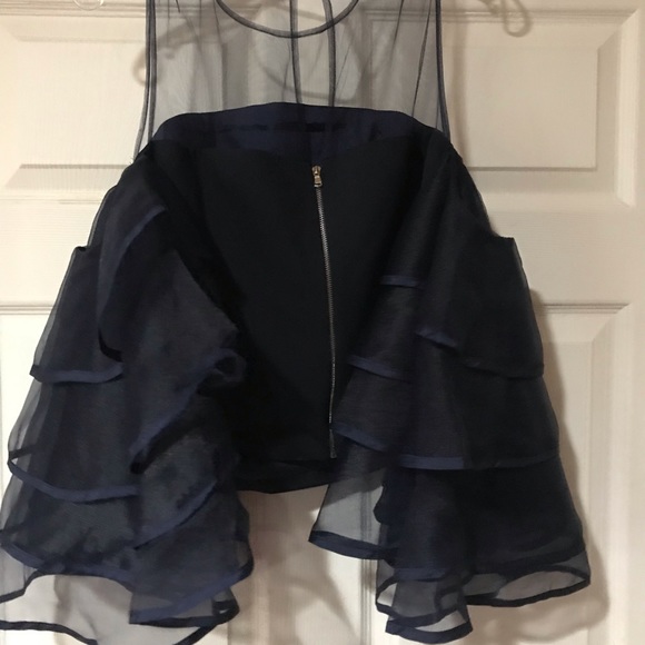Gracia Navy blue blouse. new with tags - Picture 4 of 5